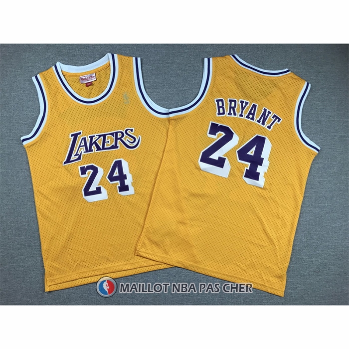 Maillot Enfant Los Angeles Lakers Kobe Bryant NO 24 Icon 2018-19 Jaune2